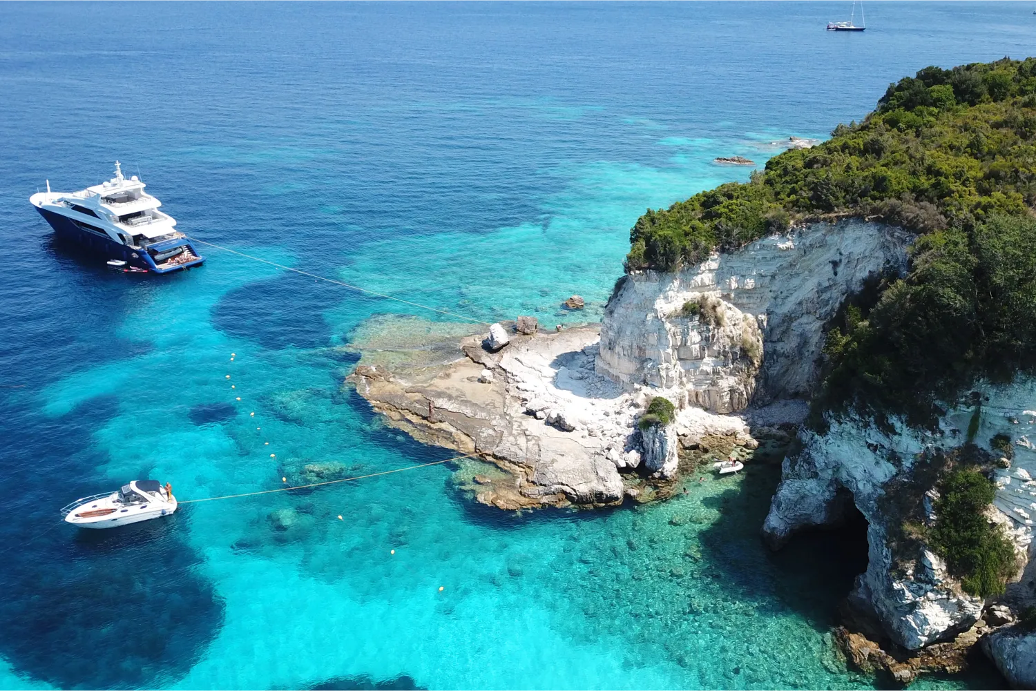 Ionian Islands Aerial Photo Of Tropical Exotic Island Of Antipaxos With Crystal Clear Sea And Famous Beaches image